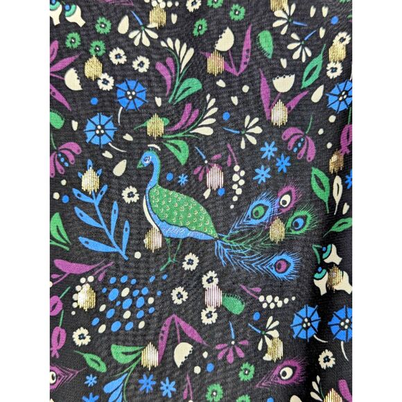 UNTUCKit Boho "Paloma" Pleated Peacock Floral Boho Cottage Tiered Dress Size 4 - Picture 3 of 7